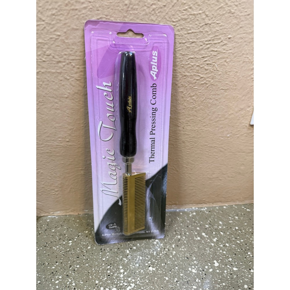 Magic Touch Aplus C6-A Double Thermal Pressing Comb Brass Medium Gold Black